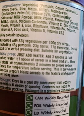 Heinz 7 Months First Steps Multigrain With Carrot Sweetcorn Cheese 200G