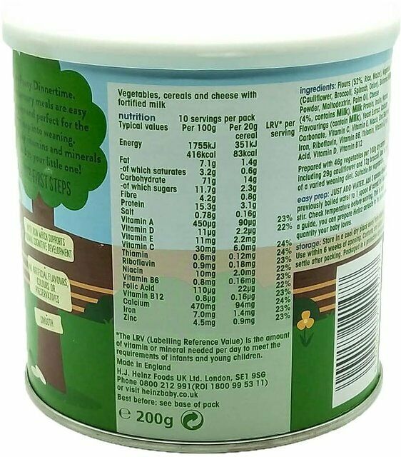 Heinz 4 First Steps Multigrain Cauliflower Broccoli Cheese 200G