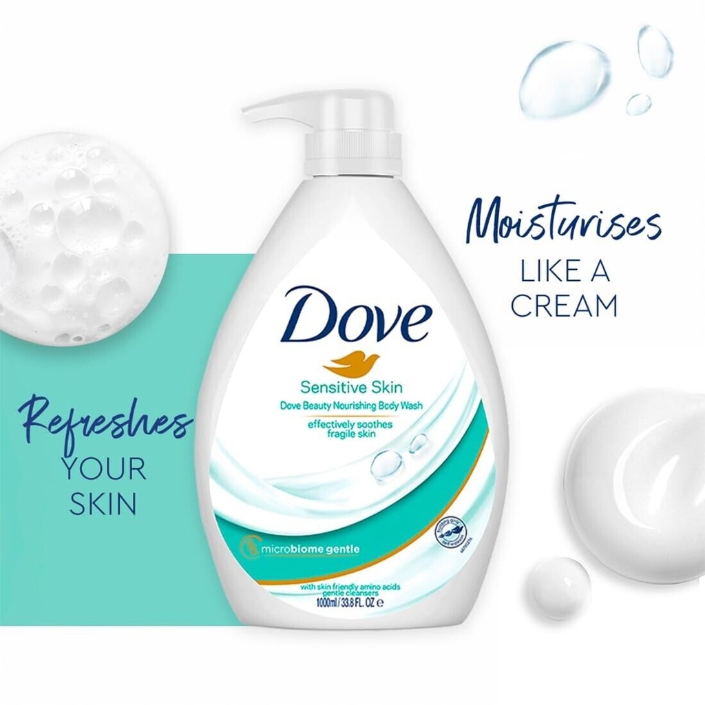 Dove Body Wash 1Ltr Sensitive