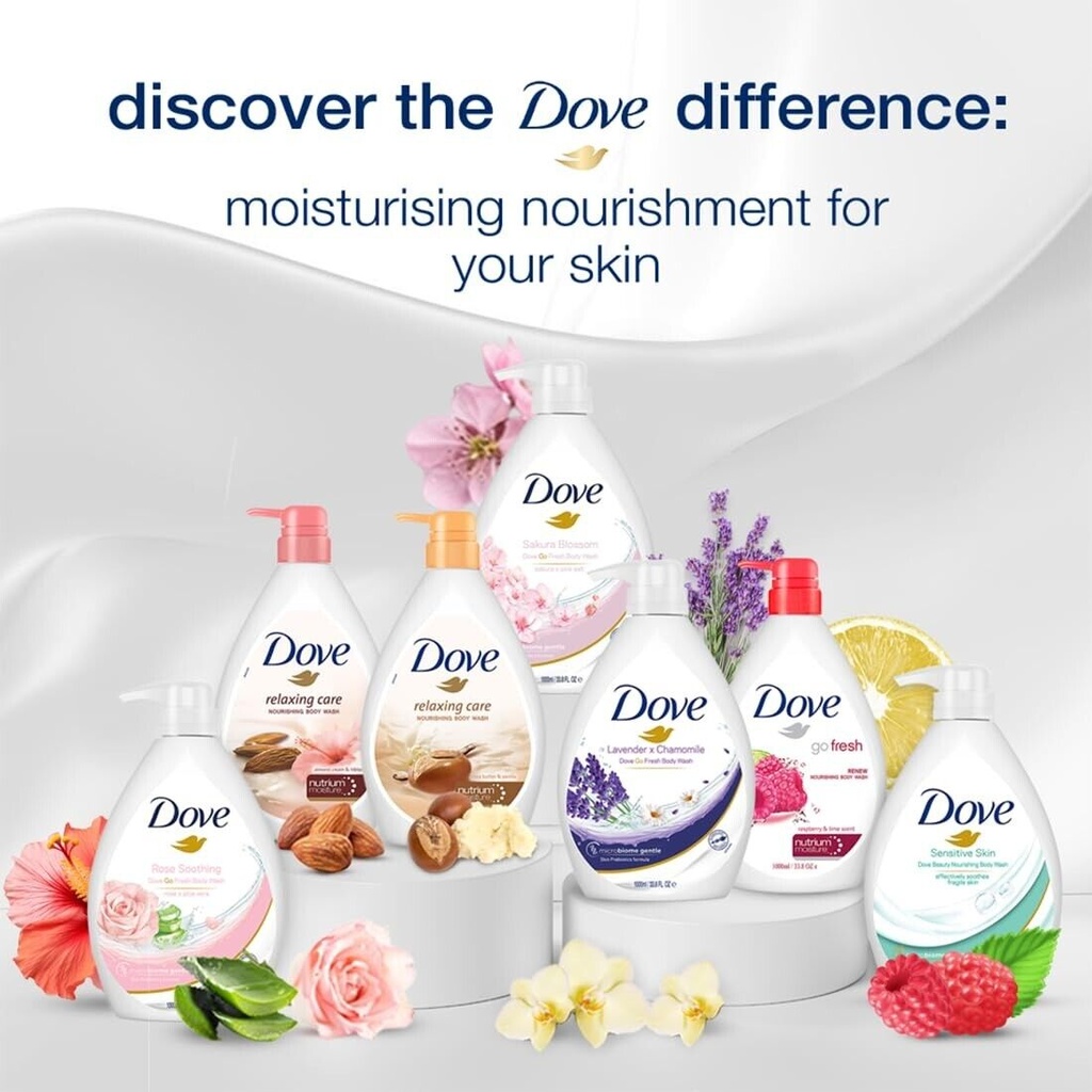Dove Body Wash 1Ltr Sensitive
