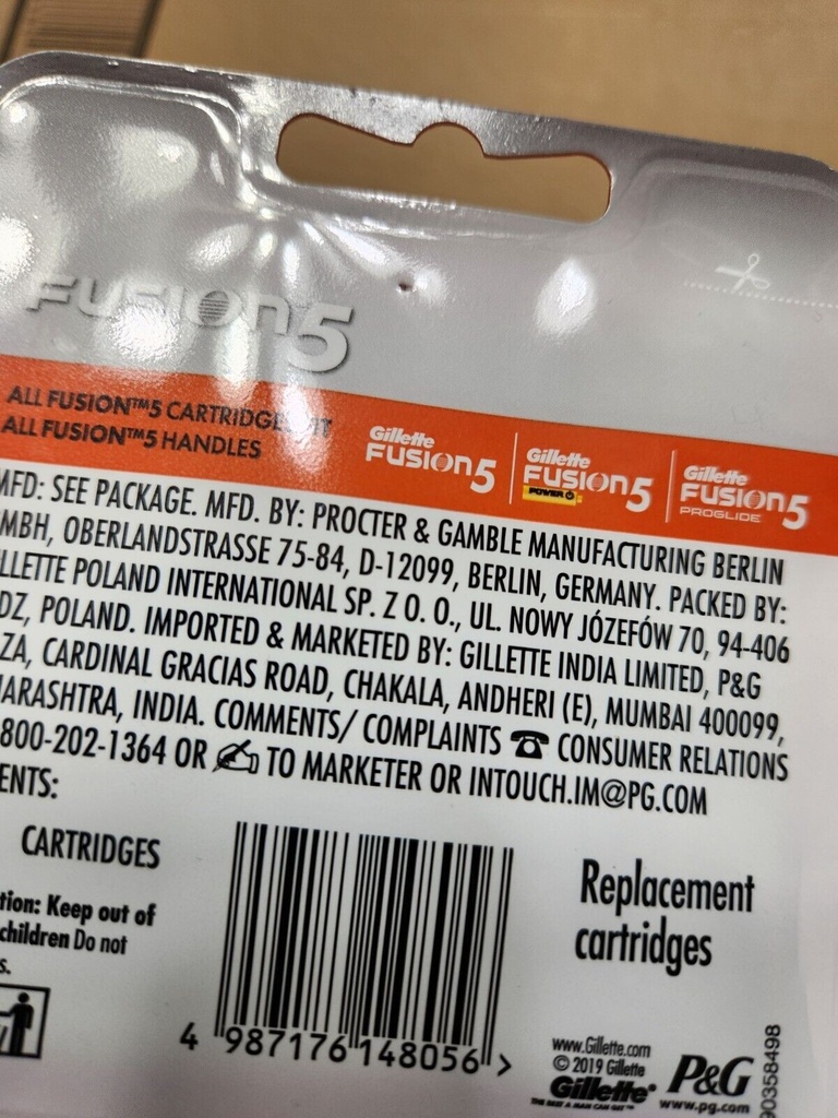 Gillette Blades Fusion5 4 Duty Free