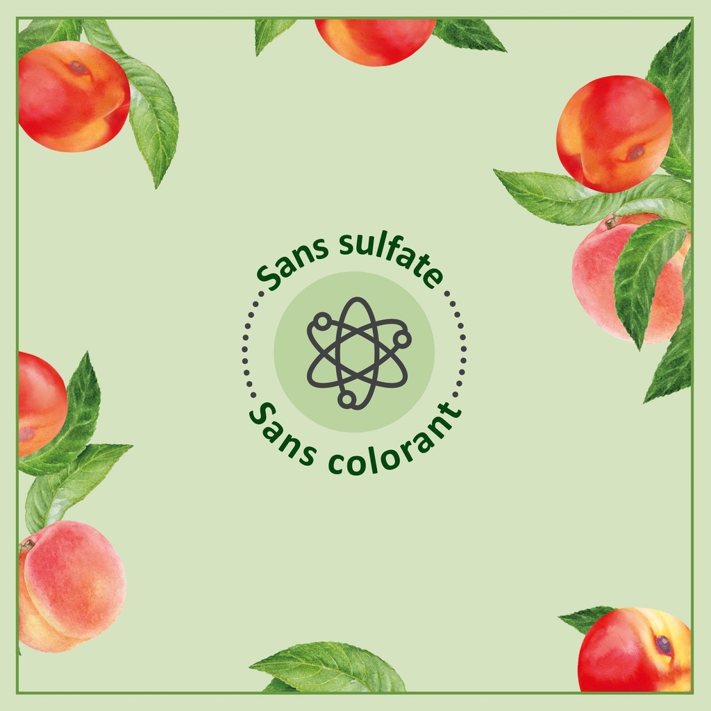 Le P'Tit Marseil'Ais Zel Douche Bio Rafraichissant Pèche Nectarine 250Ml