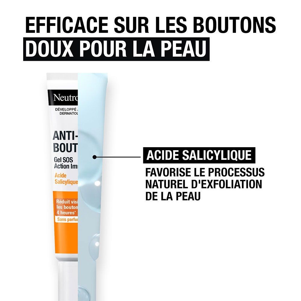 Neutrogena Gel Anti-Boutons Sos Action Immédiate À L'Acide Salicylique Peaux Acnéiques 15Ml
