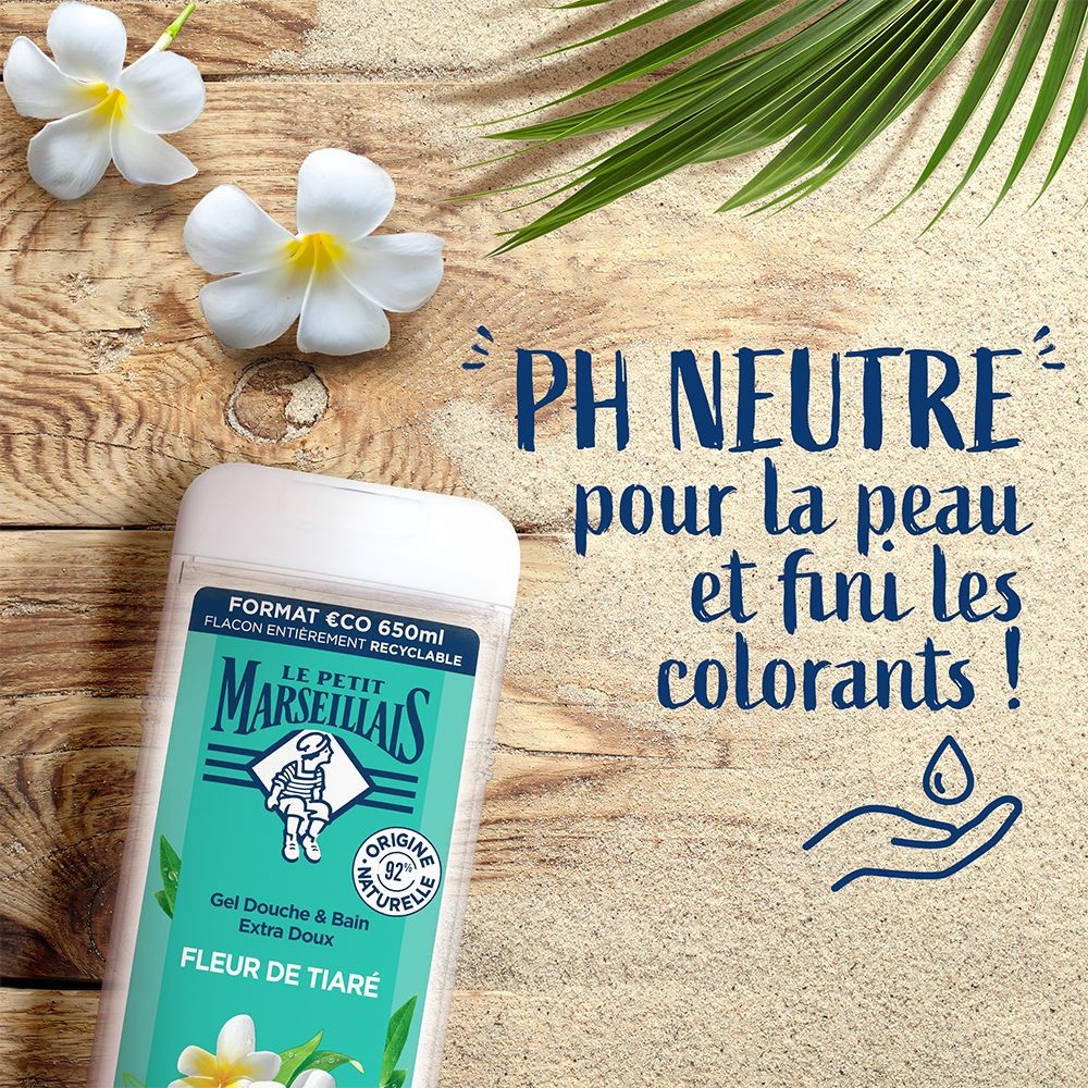 Le Petit Marseillais Gel Douche & Bain Extra Doux Fleur De Tiaré