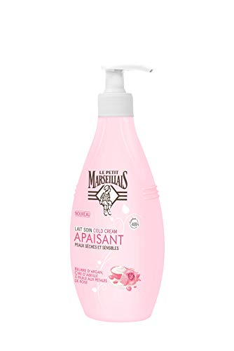 Le Petit Marseillais Lait Corps Apaisant Peaux Sèches Et Sensibles Beurre D'Argan, Cire D'Abeille Et Huile Aux Pétales De Rose : Le Flacon De 250Ml