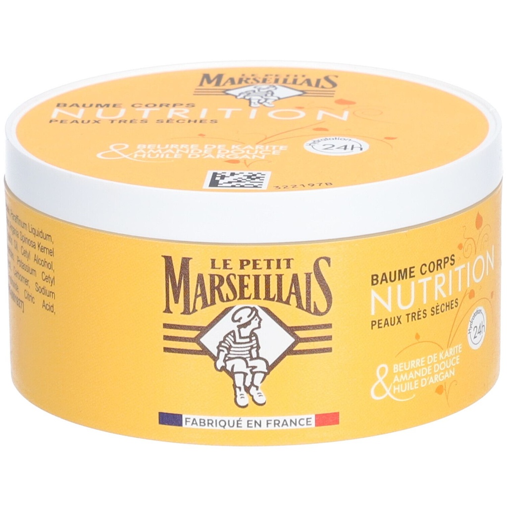 Le P'Tit Marseil'Ais Lpm Baume Nourrisant Peaux Seches Karite Amande Argan Pot 300Ml