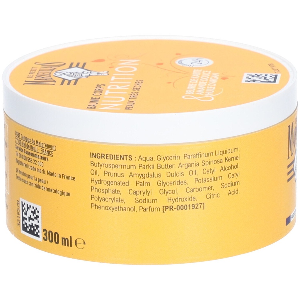 Le P'Tit Marseil'Ais Lpm Baume Nourrisant Peaux Seches Karite Amande Argan Pot 300Ml