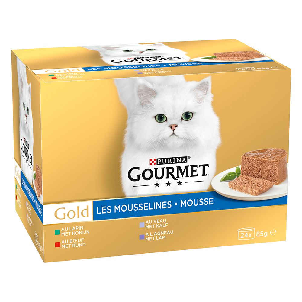 Gourmet Pâtée Pour Chats Gold Les Mousselines : 24 Boites De 85 G