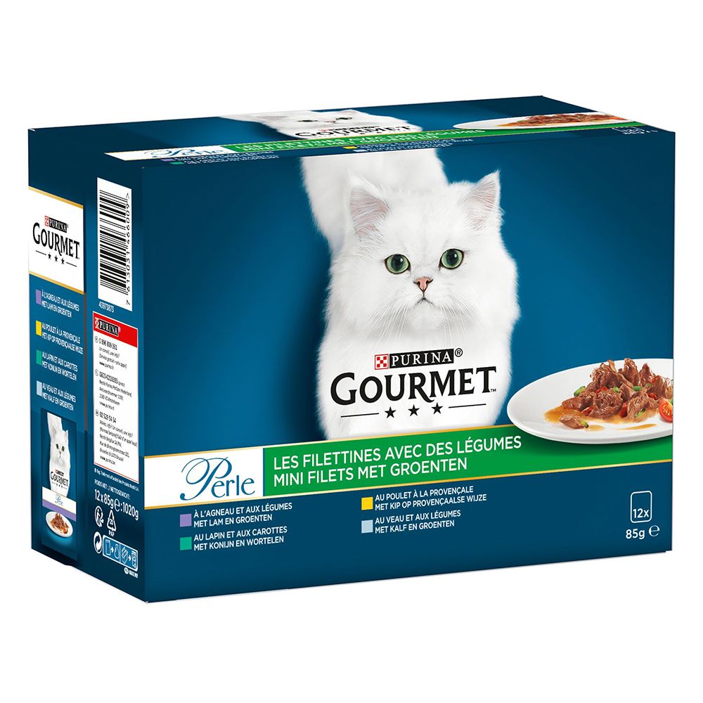 Gourmet Pâtée Pour Chat Légumes/Viandes : Les 12 Sachets De 85 G