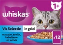 Whiskas Pâtée Pour Chat Les Poissons Favoris En Gelée : La Boîte De 12 Sachets Fraîcheur De 85G