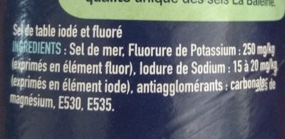 La Baleine Sel De Mer Grands Espaces Fin Iodé Et Fluoré 600G