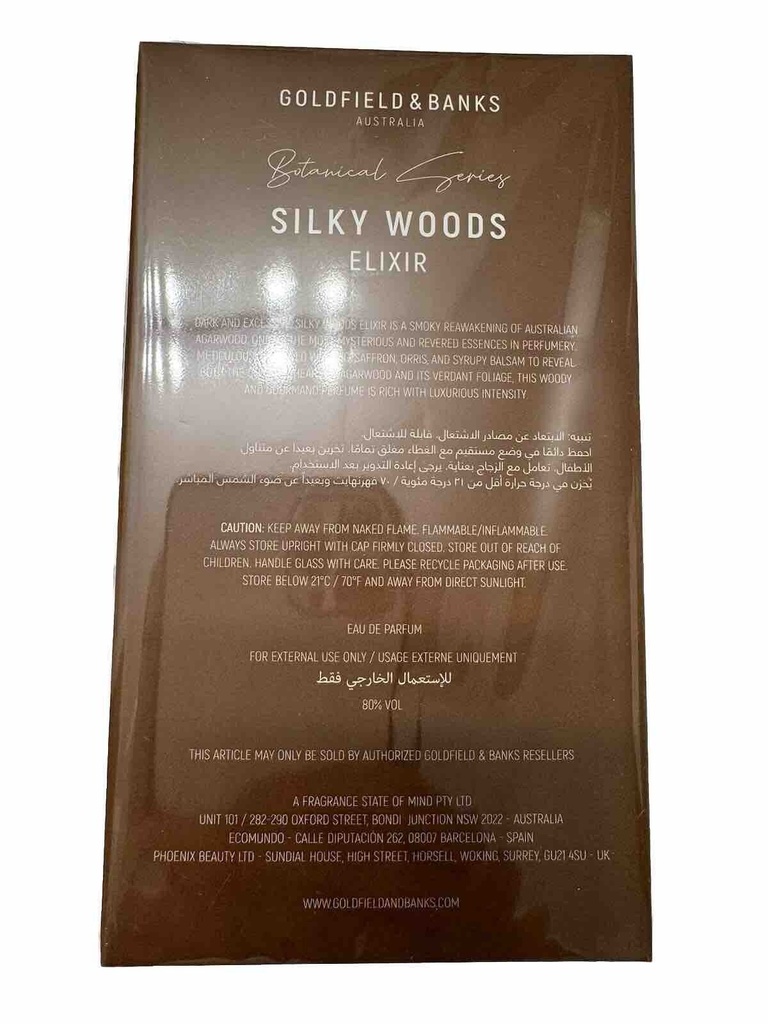 Goldfield & Banks Botanical Series - Silky Woods Elixir   3.4 Oz Extrait De Parfum Spray