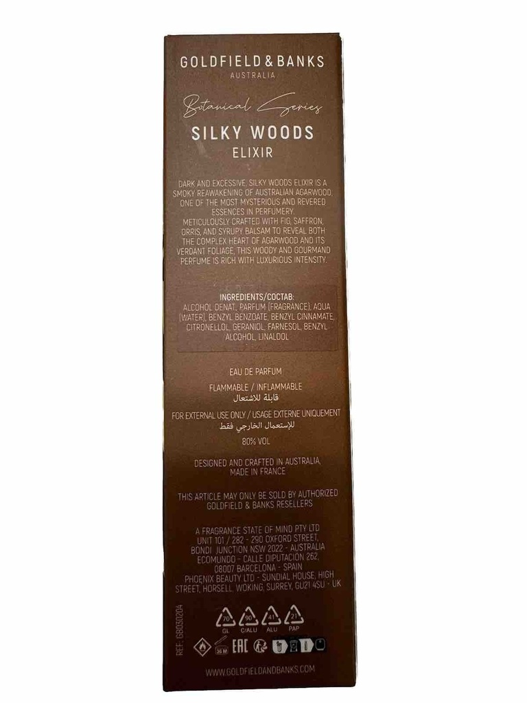 Goldfield & Banks Botanical Series - Silky Woods Elixir   3.4 Oz Extrait De Parfum Spray