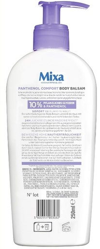 Mixa Body Panthenol Comfort Soothing Cream for Atopic-Prone Skin Pump 250 Ml