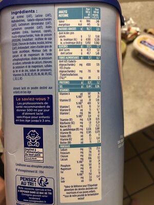 Gallia Lait bébé en poudre dès 18 mois, Calisma Junior : la boite de 900 g