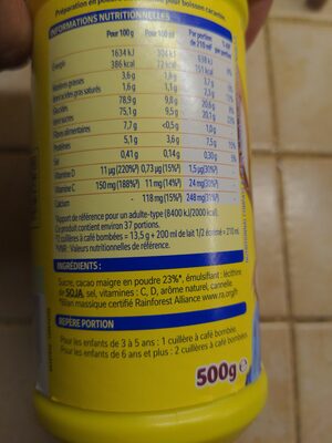 Nestlé Poudre Cacaotée Nesquik Boîte 500G