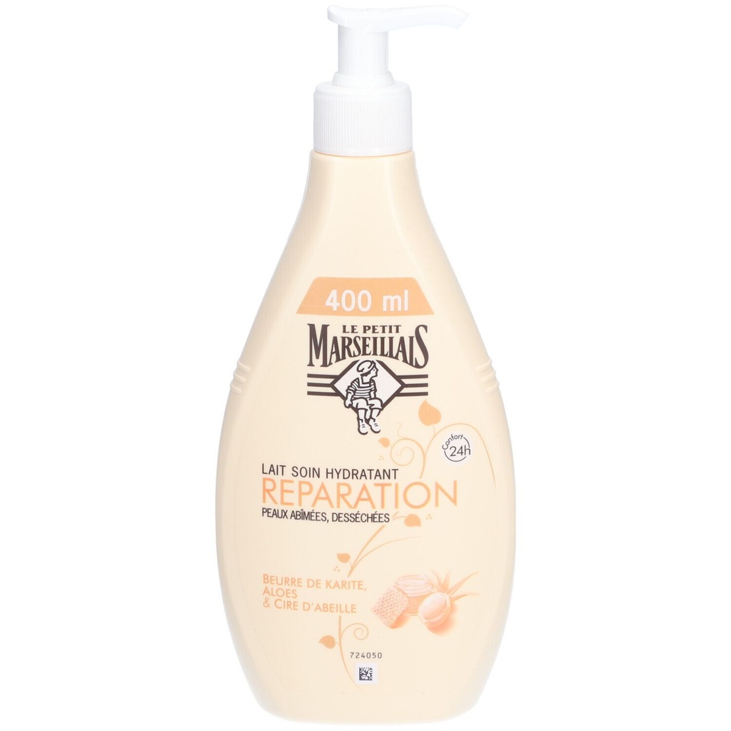 Le P'Tit Marseil'Ais Lait Repar Conf Karite Aloes Cire Abeille Pomp 400Ml