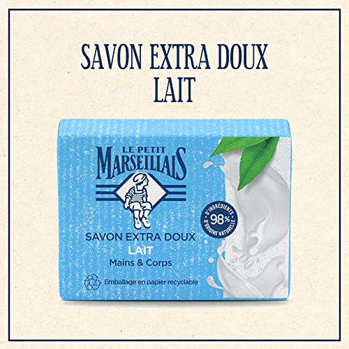 Le Petit Marseillais Savon Extra Doux Lait Mains & Corps 200G