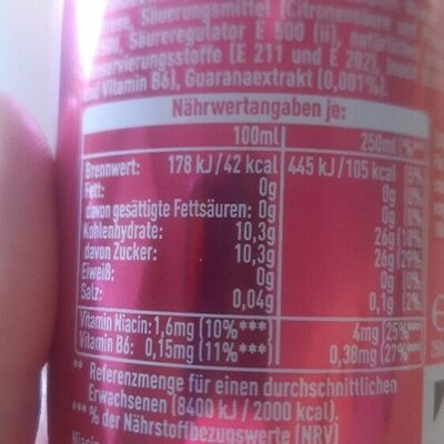 Coca Cola Energy Boisson Energisante Saveur Cerise 25Cl