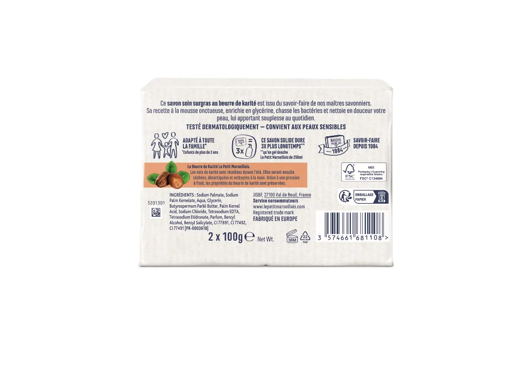 8776102 - 3574661681108 - LE PETIT MARSEILLAIS SAVON BEURRE DE KARITE 2x100G_b.webp