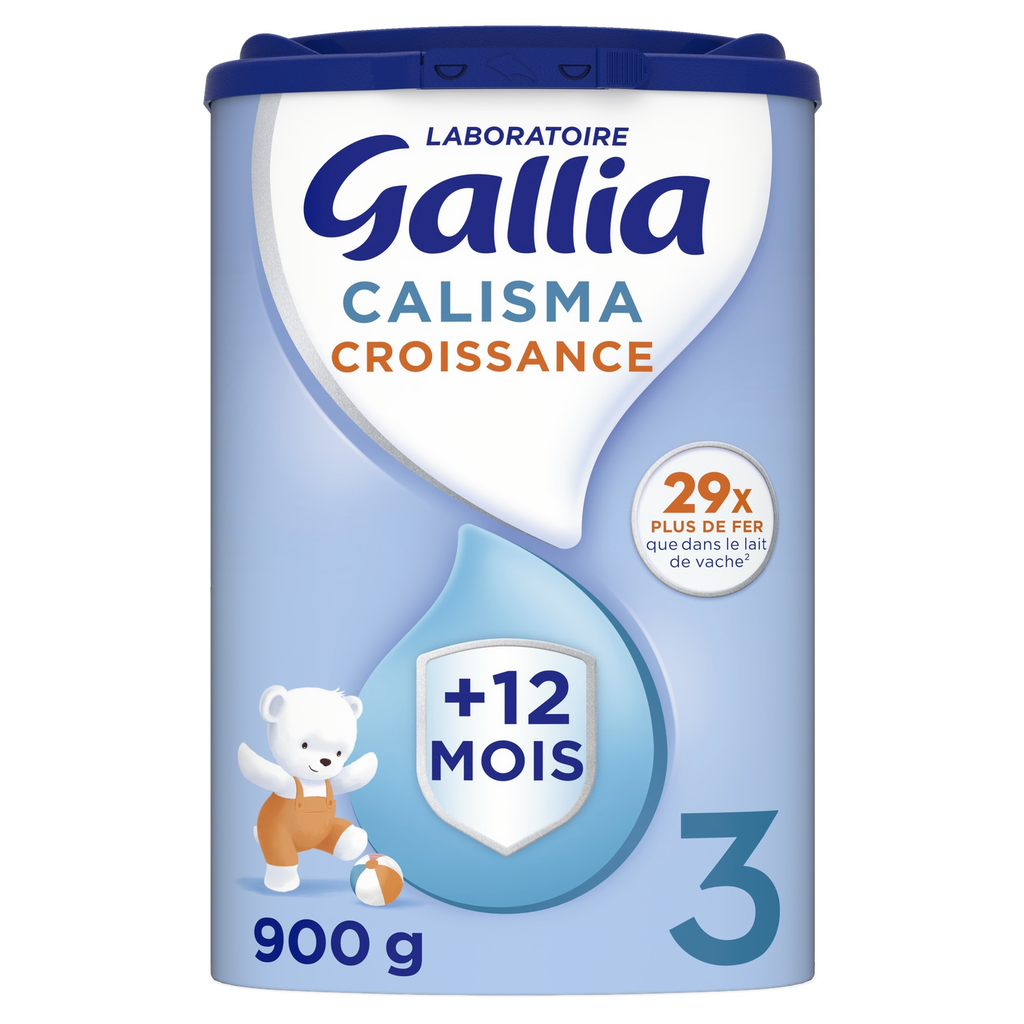 GALLIA Lait bébé en poudre 3ème âge Calisma Croissance 900 g
