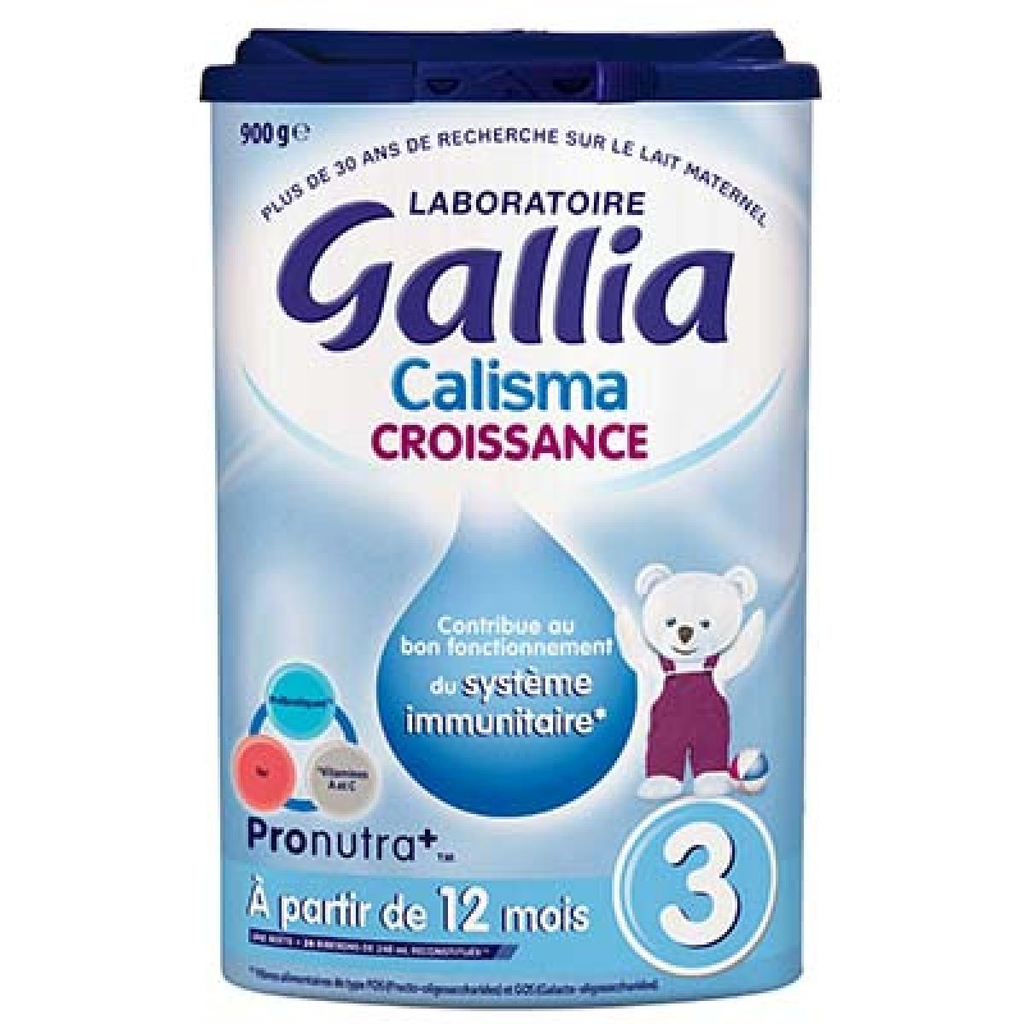 Gallia Calisma Lait Bébé En Poudre À Partir De 12 Mois : La Boite 900 G