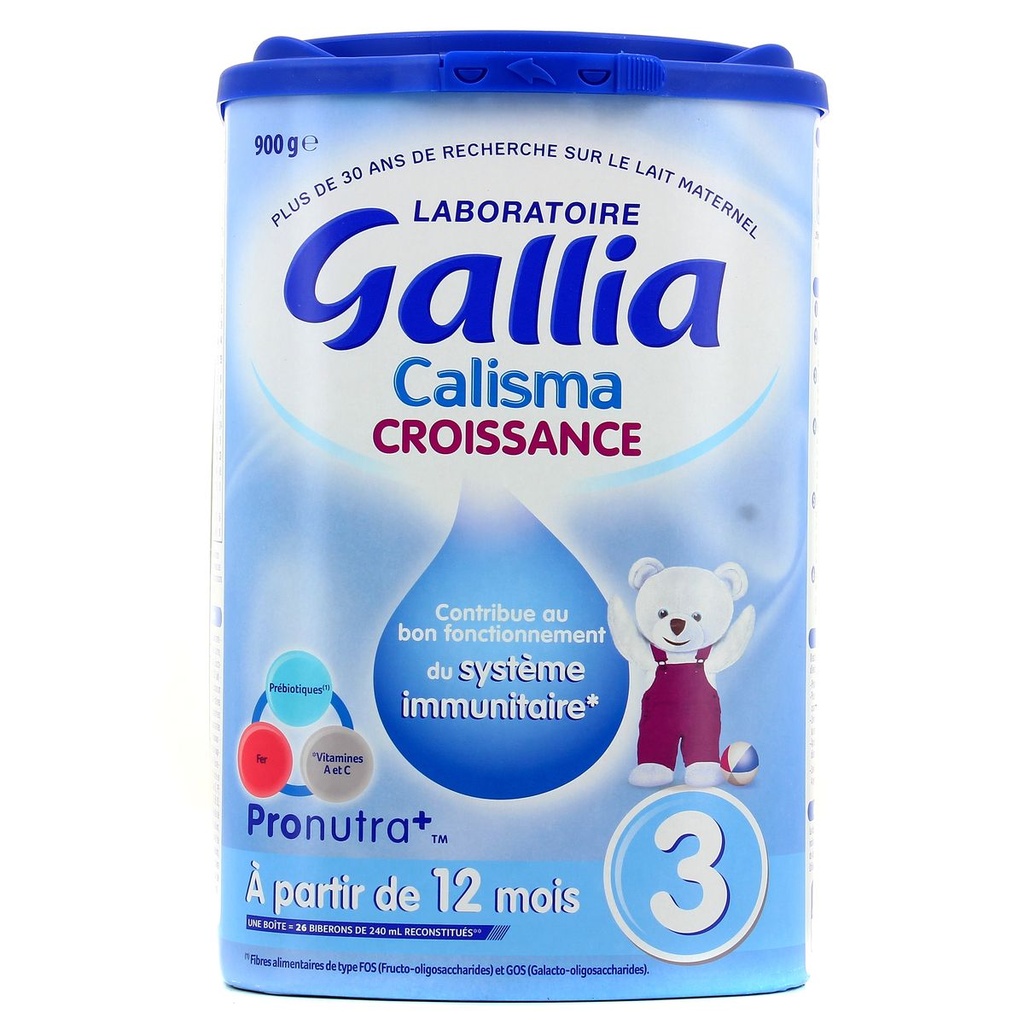 Gallia Calisma Lait Bébé En Poudre À Partir De 12 Mois : La Boite 900 G