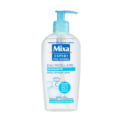 [3600550038071] MIXA Agua micelar rostro y ojos con extracto de rosa para pieles muy sensibles y reactivas 200 ml