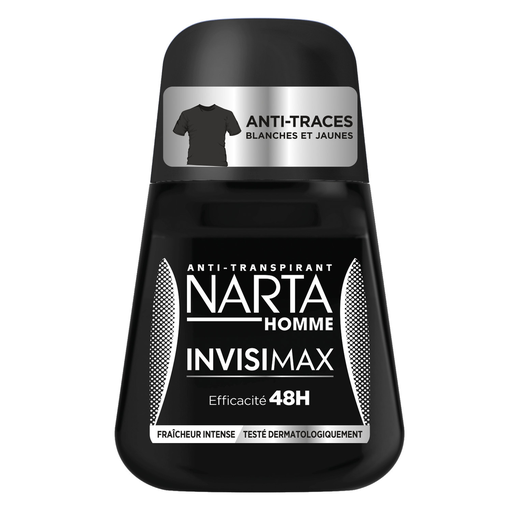 [3600550049336] NARTA Desodorante roll-on hombre Anti-Transpirante Fraîcheur intense Invisimax HOMME le roll-on