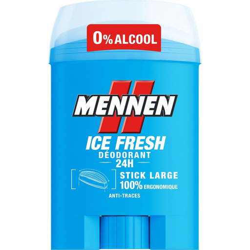 [3600550153330] MENNEN Déodorant Homme Large 24h Ice Fresh Sans Alcool Anti-traces 50 ml