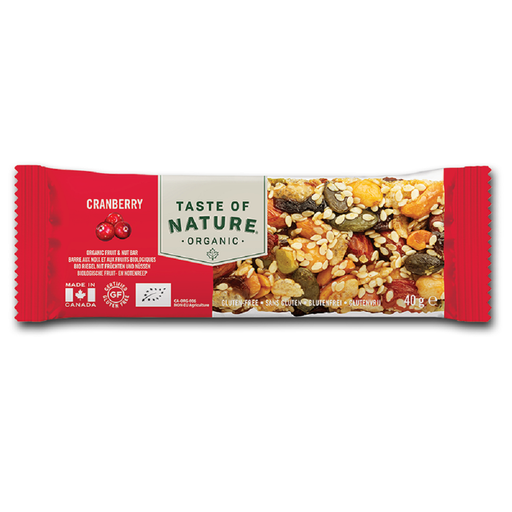 [0059527501552] TASTE OF NATURE Barra de cereais com arandos bio 40 g