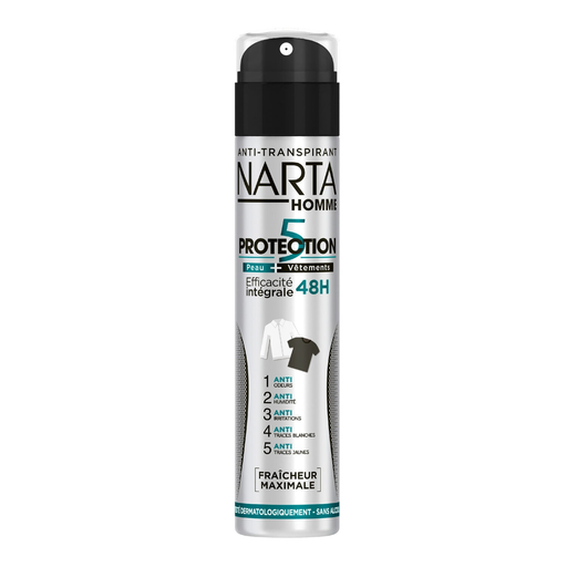 [3600550261400] NARTA Desodorante spray hombre Anti-manchas 5en1 Protección 5