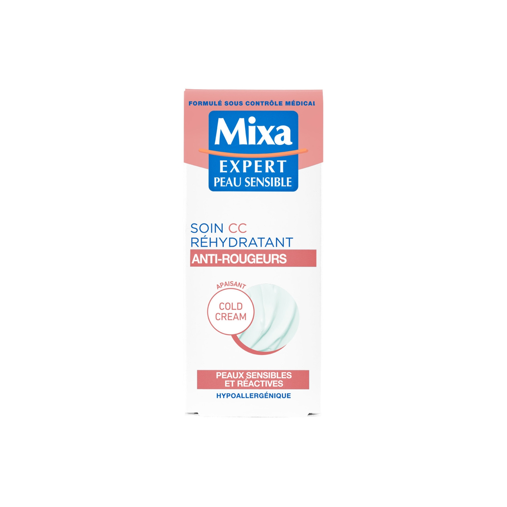 MIXA Crema con Color Rehidratante Anti-Rojeces Rostro Piel Sensible y Reactiva Arnica Cold Cream 50 ml