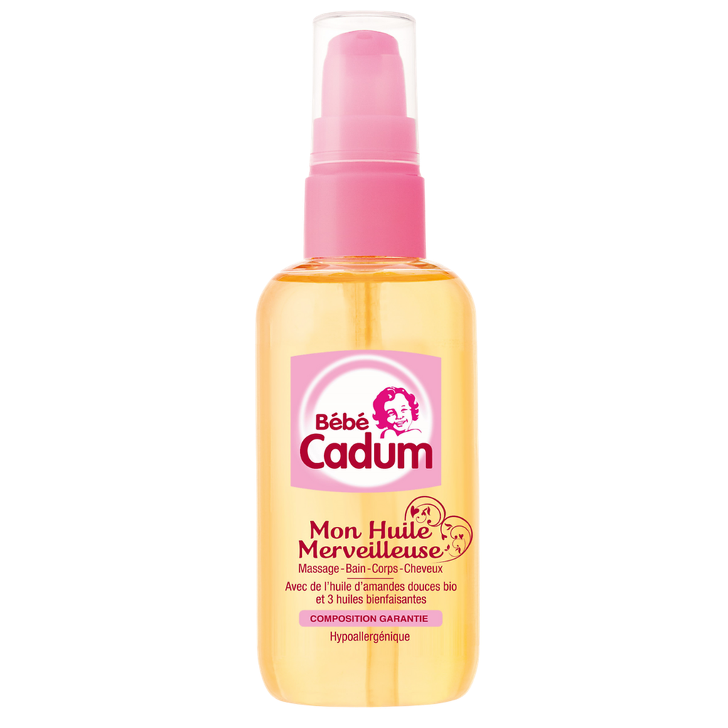 BEBE CADUM Huile Merveilleuse Massage Bain Corps et Cheveux 100 ml