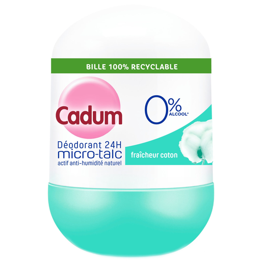 [3600550672091] CADUM Déodorant Bille Fraîcheur Coton 50 ml