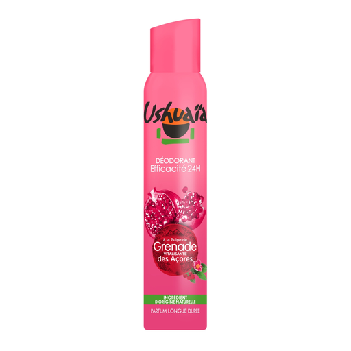 [3600550809312] USHUAIA Déodorant spray 24h Vegan Actif d'origine naturelle Grenade 200ml