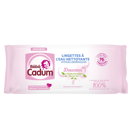 [3600550963472] BEBE CADUM Toallitas Bebé Agua Limpiadora 76 toallitas