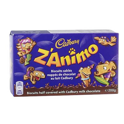[0072417146831] CADBURY'S Z Animo Milk Chocolate Coated Shortbread Biscuits 200 g