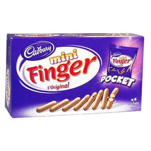 [0072417152450] CADBURY'S Mini Finger Pocket Chocolate Biscuits 140 g