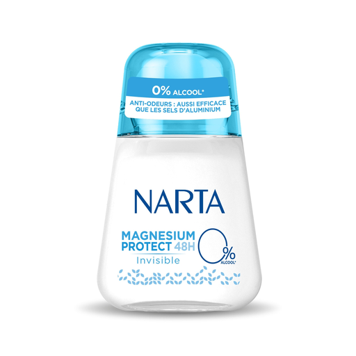[3600550985962] NARTA Déodorant bille Anti-Odeurs 48h Invisible Magnesium Protect le roll-on