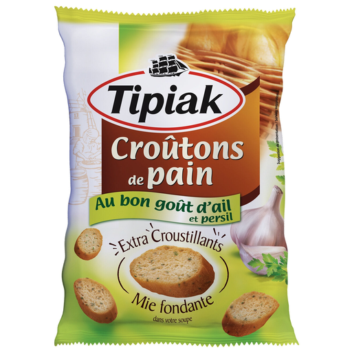 [3600900001267] TIPIAK Garlic and Parsley Bread Croutons 80 g