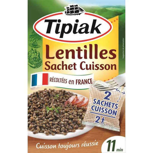 [3600900010597] TIPIAK Lentils in cooking bags 240 g