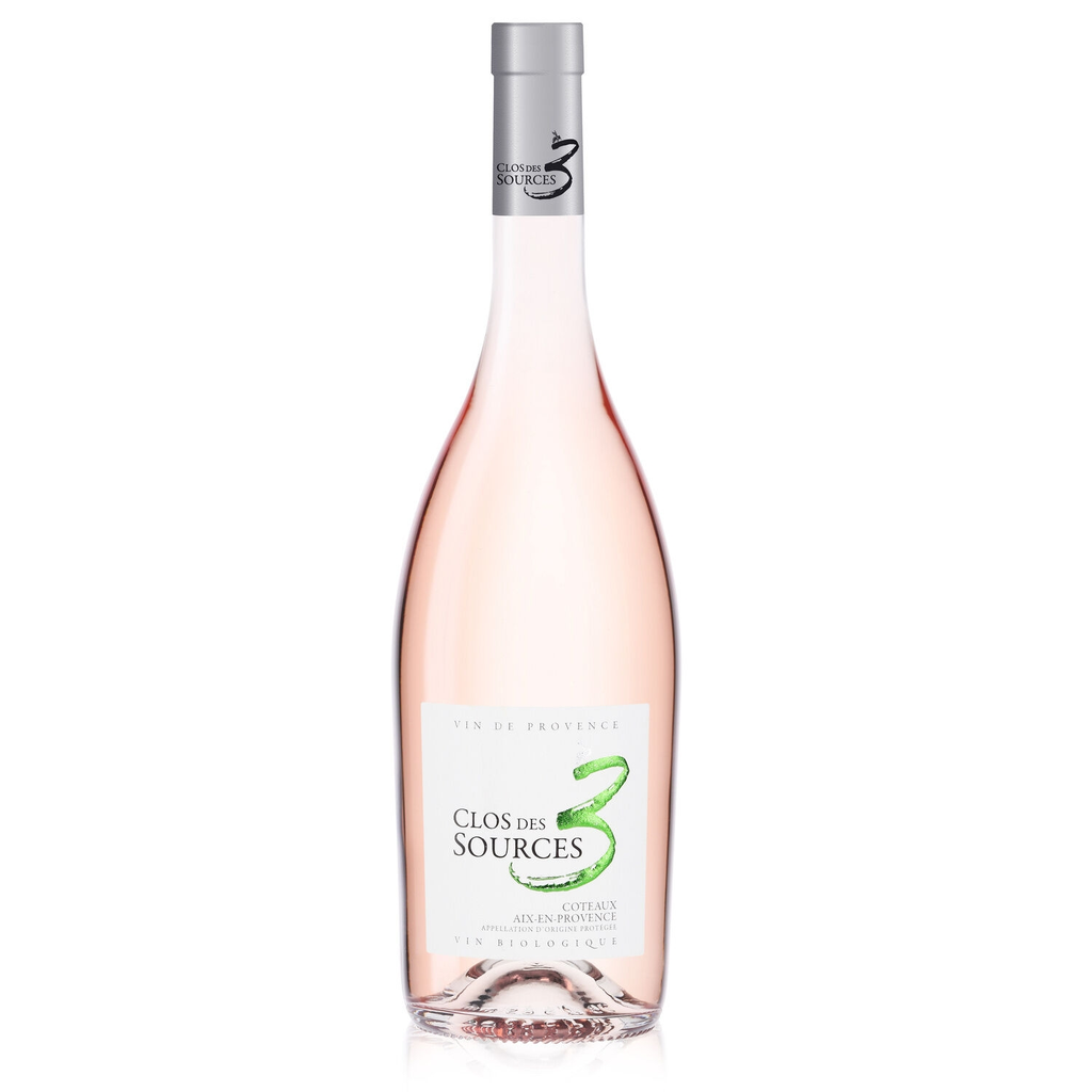 CLOS DES 3 SOURCES Vinho Rosé AOP Coteaux d'Aix en Provence Bio 75 cl