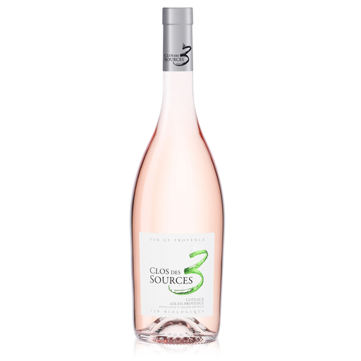 [3604894759715] CLOS DES 3 SOURCES Vino Rosado AOP Coteaux d'Aix en Provence Bio 75 cl