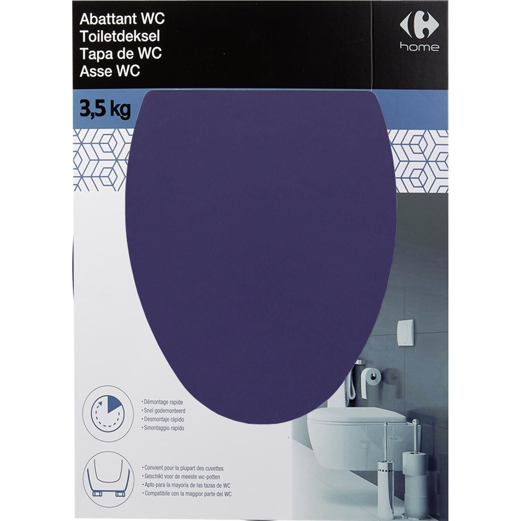 CARREFOUR Toilet Seat MDF Blue 3,5 kg