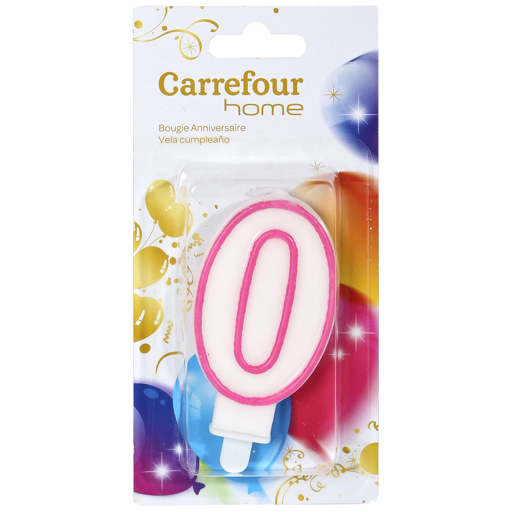 CARREFOUR Birthday candle n° 0 HOME la bougie