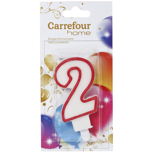[3606605838535] CARREFOUR Birthday Candle No. 2 per candle