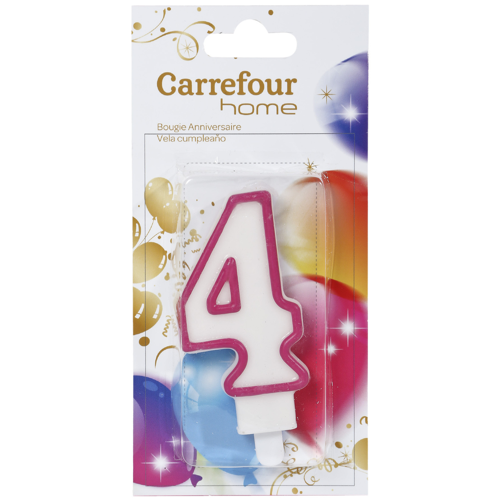 CARREFOUR Bougie anniversaire n° 4 la bougie