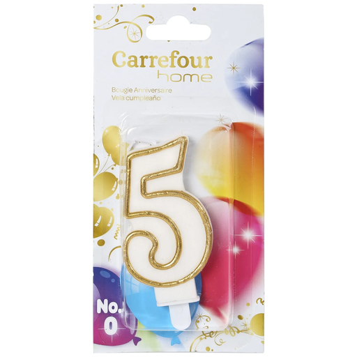 [3606605838931] CARREFOUR Birthday Candle No. 5 HOME