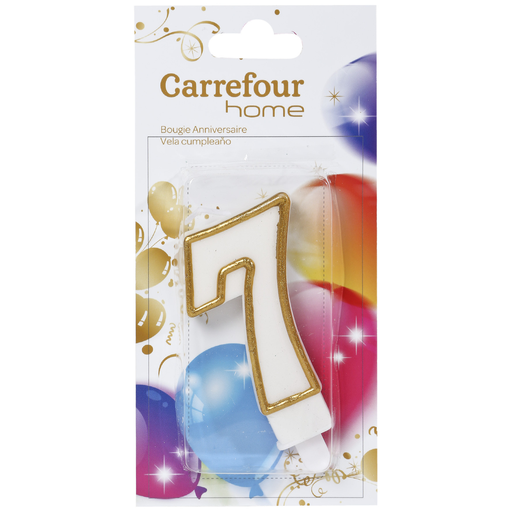 [3606605839389] CARREFOUR Vela de aniversário n° 7 1 unidade